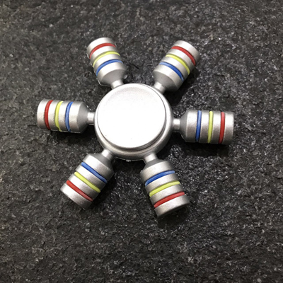 Regenboog Fidget Spinner Vinger Spinner Hand Spinner ABS Spiner Komt Anti Stress Speelgoed: Zilver