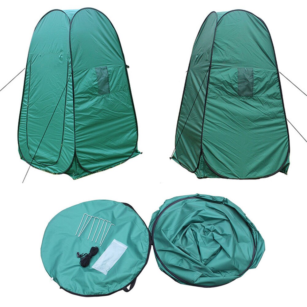 Tenda portátil dobrável com janelas, à prova d&#39;água, banheiro, vestimenta, acampamento, pessoa solteira, proteção do sol