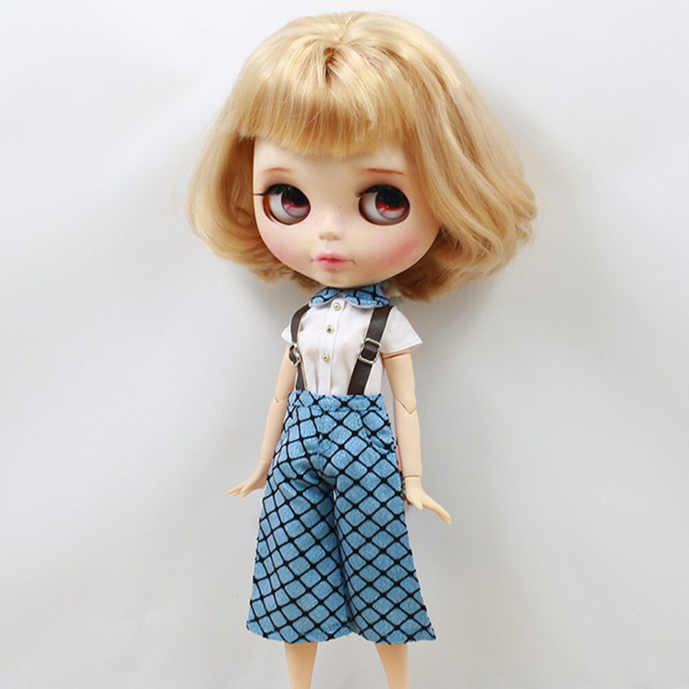 Dbs 1/6 blyth dukke isete dbs ledd kropp klær stropper jumpsuit shorts uformell stil