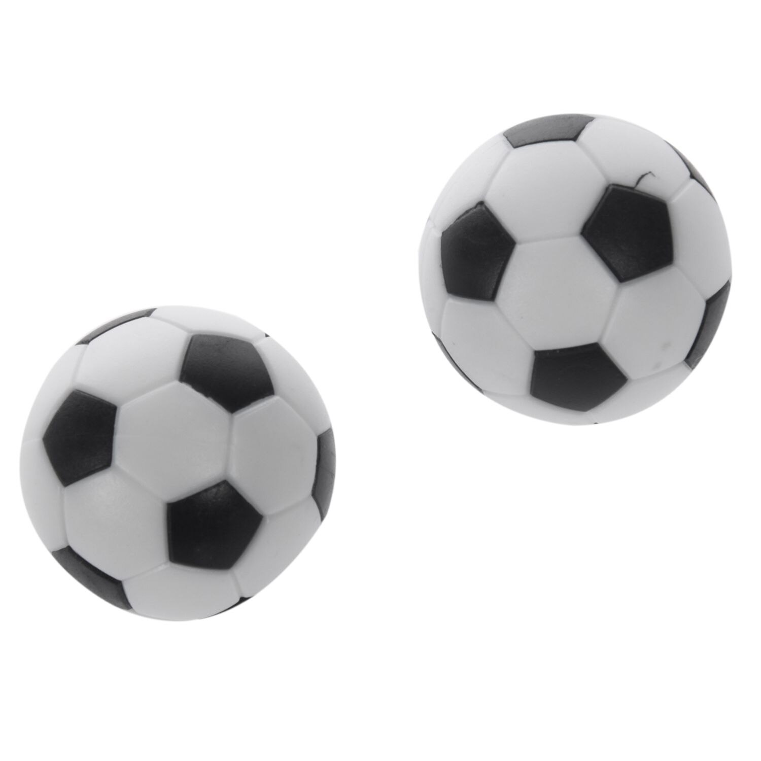5x Kunststoff 32mm FußBall drinnen Tisch FußBall Ball Ersetzen Schwarz + weiß