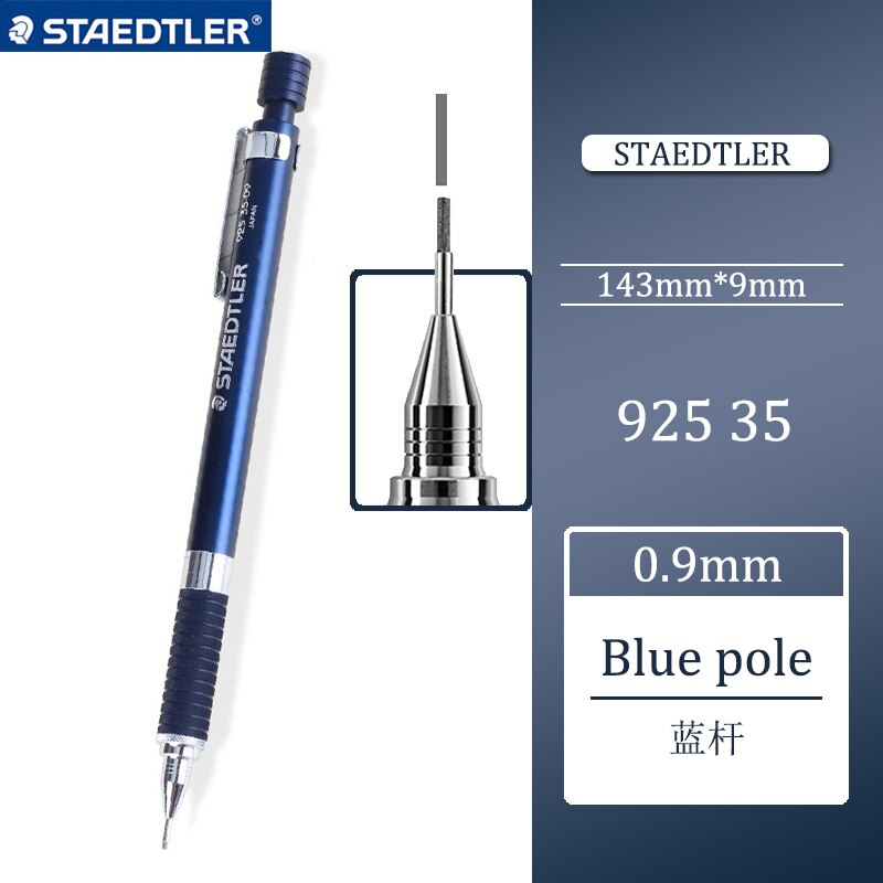 Lápiz automático Staedtler 925 Series 25 | 35 lápiz de dibujo de lápiz movible de centro de gravedad bajo de varilla de Metal: 925 35 0.9mm