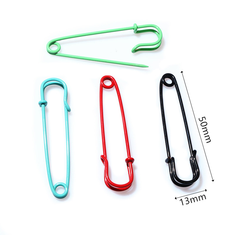 10 pzas, alfileres de seguridad de 50x13mm, broche de Metal, alfileres de costura para ropa, pines de costura para etiquetas, manualidades, accesorios para hacer joyas