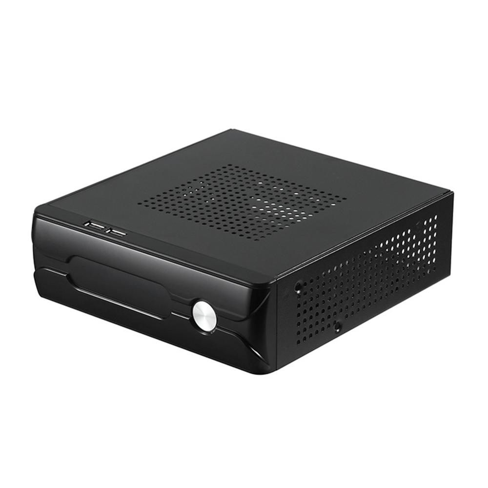 Casa Oficina HTPC Gaming escritorio con radiador agujero Metal práctico fuente de alimentación Host Horizontal 2,0 USB Mini ITX caja de la computadora: M03