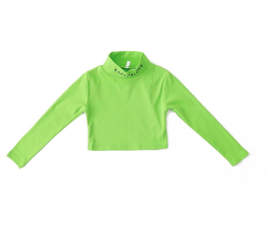 Kids Ballroom Hip Hop outfits Sweatshirt plaid Skirt dancing clothing Girls carnival Jazz Dance Costume Clothes Stage Wear: Green / 180