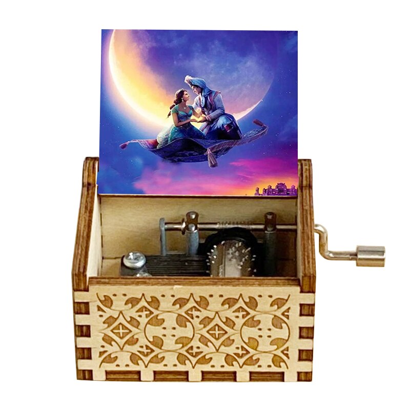 Wooden Music Box Color Music Box Birthday Wooden Small Box Daughter Son Christmas: SKU-6
