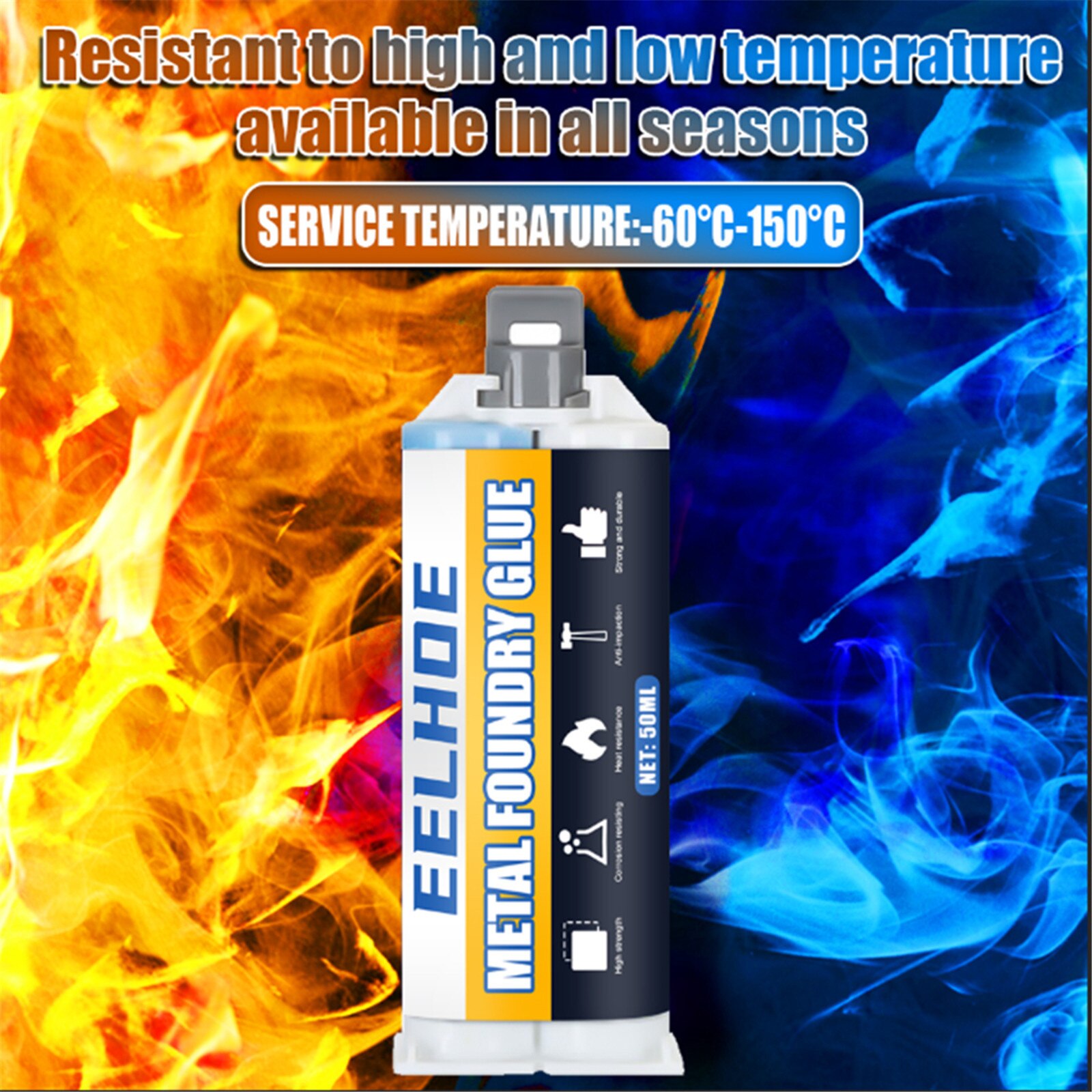 Metal Repairing Adhesive Magic Metal Mending Agent Industrial Heat Resistance Cold Weld Metal Repair Paste Resistant Glue