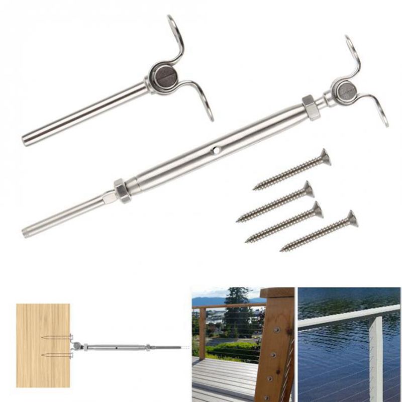 Kit di ringhiere per cavi invisibili 30 pezzi, ricevitore invisibile da 1/8 in acciaio inox T316 per ringhiera per cavi, tenditore a pressare da 1/8 per palo in legno/metallo nero Kit di ringhiere per cavi invisibili 30 pezzi, ricevitore invisibile da 1/8 in acciaio inox T316 per ringhiera per cavi, tenditore a pressare da 1/8 per palo in legno/metallo nero