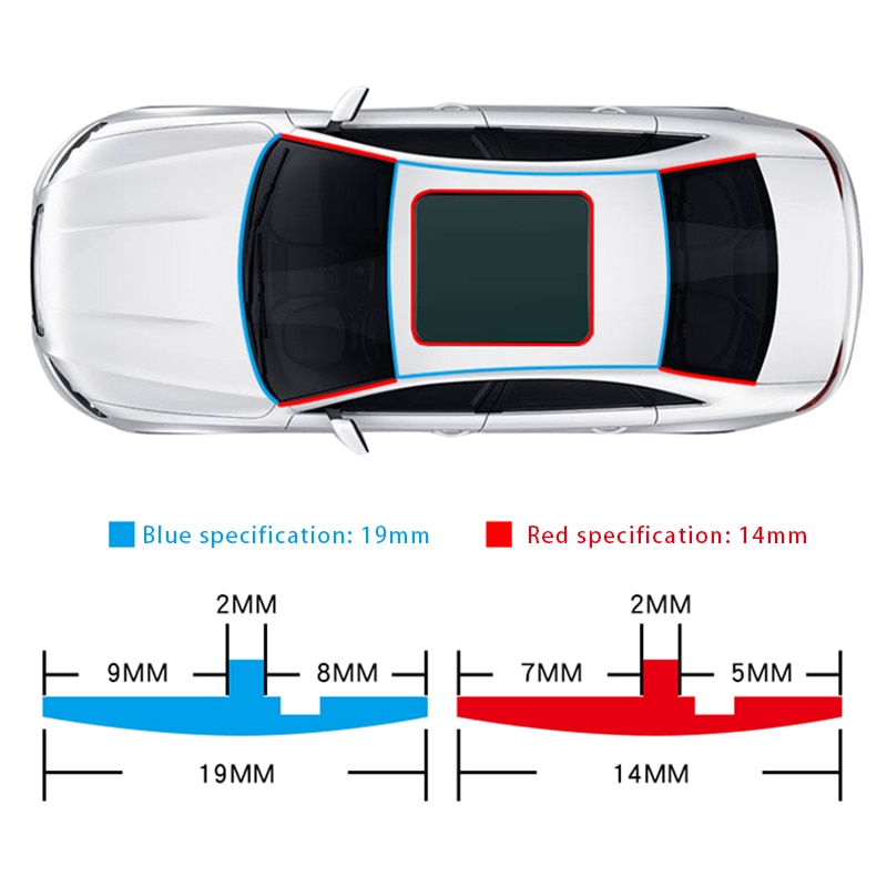 Bil gummistribe kant tætningslister støjisolering fugemasse auto tag forrude fugemasse beskytter bilvindue tætningslister