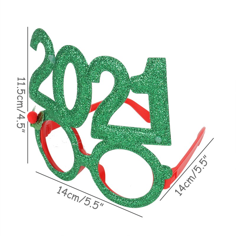 Nowy rok 2021 numer okulary ramka na zdjęcie rekwizyty do fotobudki Navidad ozdoby świąteczne szczęśliwe przyjęcie noworoczne fantazyjne okulary dla dzieci prezent: style C