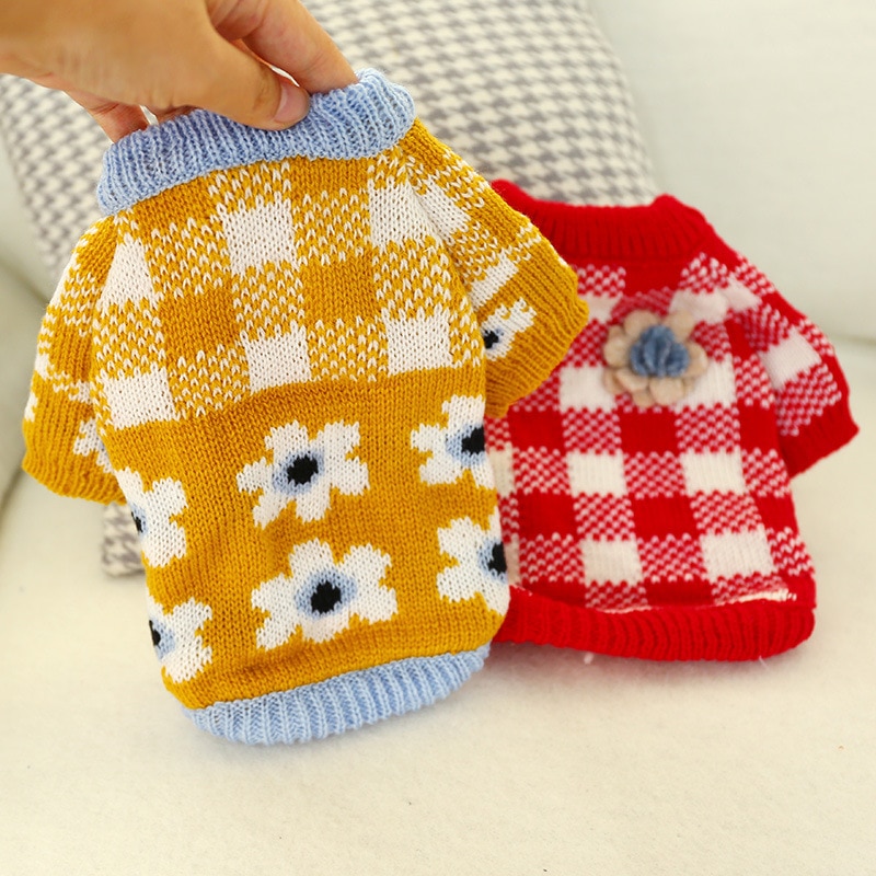 Chandail d'hiver pour chiens | Pull pour chiens, pull pour chiot, manteau de chat, veste en tricot doux, vêtements pour petits moyens et grands chiens, teckel