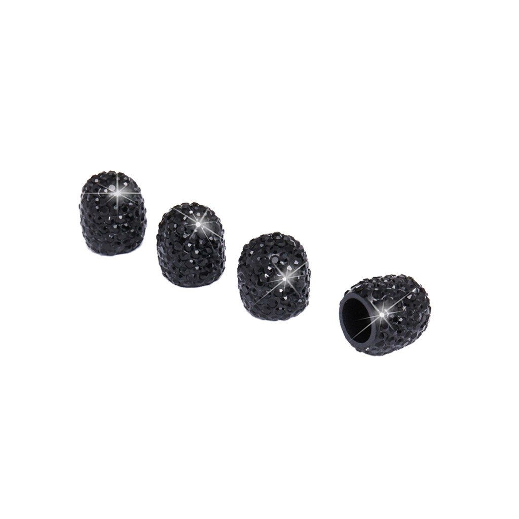 4PCS Universal Car Accessories Tire-Valve Stem Caps Jeweled Bling Rhinestone Tires Wheel Valves Tyre Air Cap Cover Car Utility