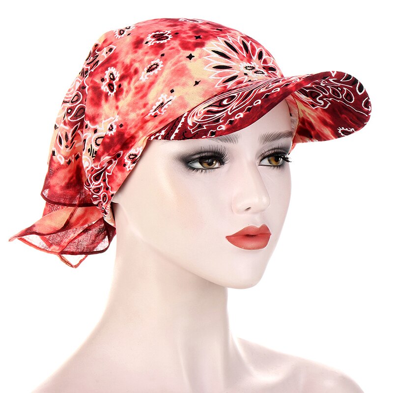 Casquette de Baseball, Bandana Turban carré, style Boho, motif Floral, coton, ajustable, pour femmes et hommes, visière solaire, chapeau Hip Hop: Bourgogne