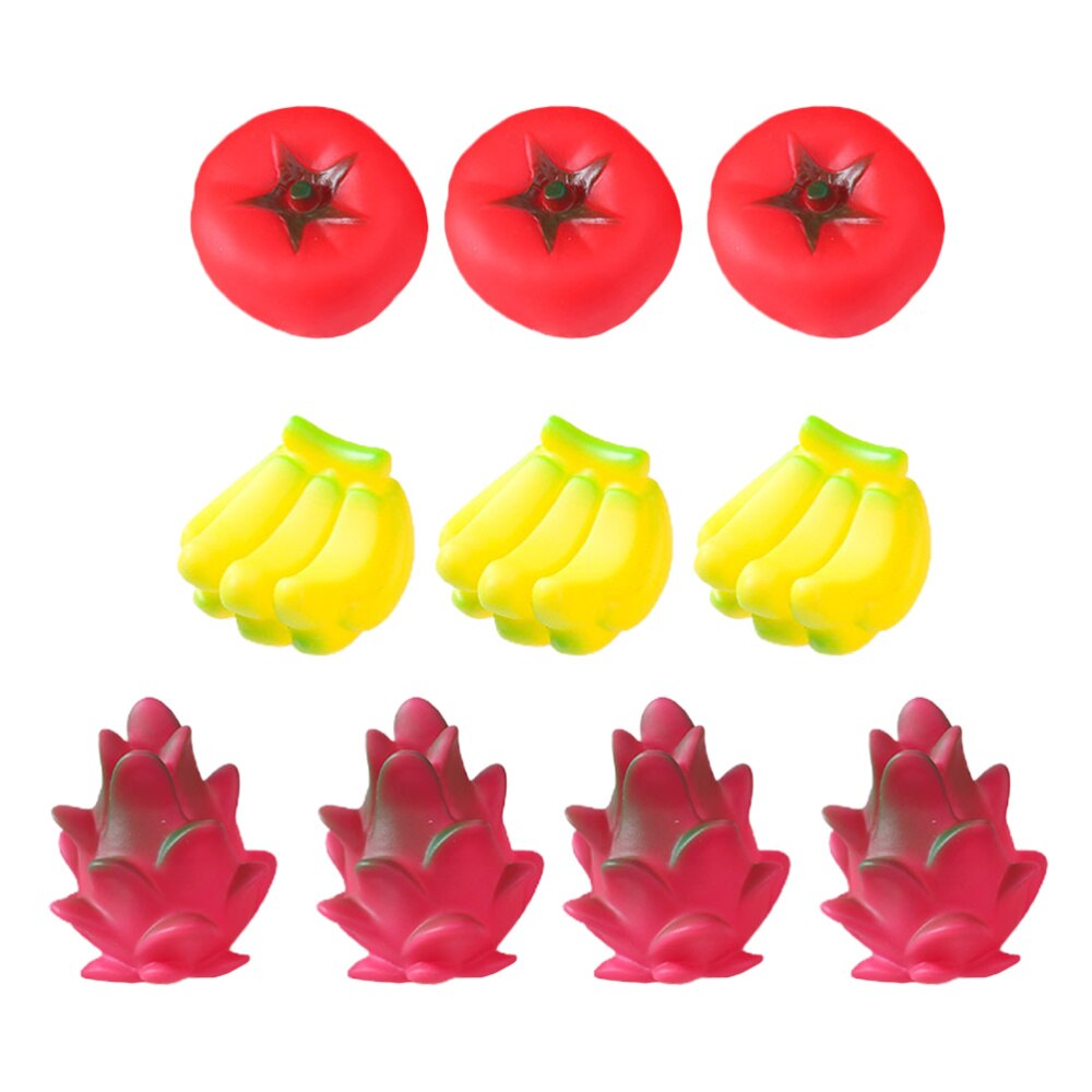 10Pcs Stress Squeeze Voice Speelgoed Gesimuleerde Groenten Fruit Bad (Willekeurige Type)