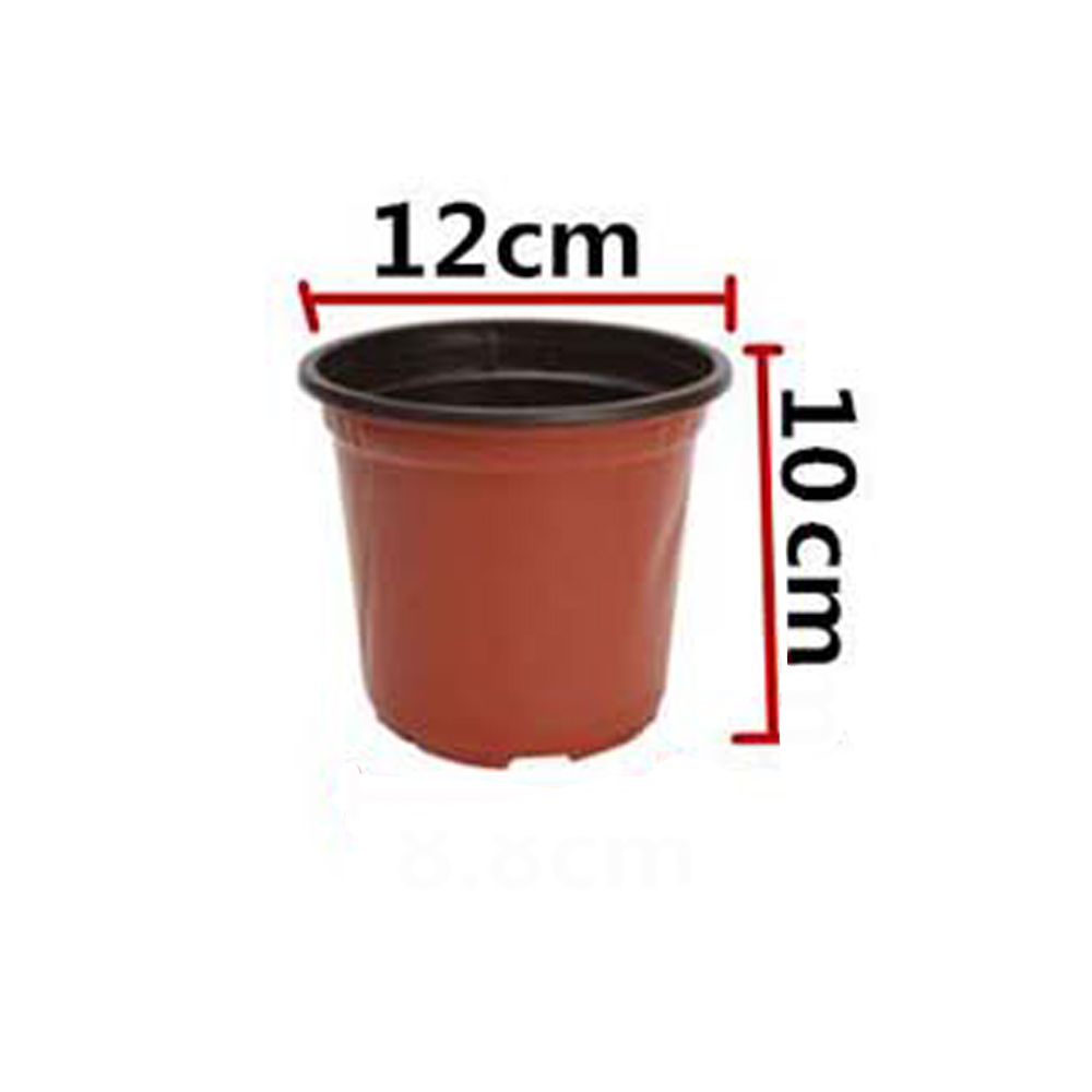 10 stk mini plante hageartikler barnehagepotter myk plast rund blomsterpotte terrakotta barnehage planter hjem dekor: 4