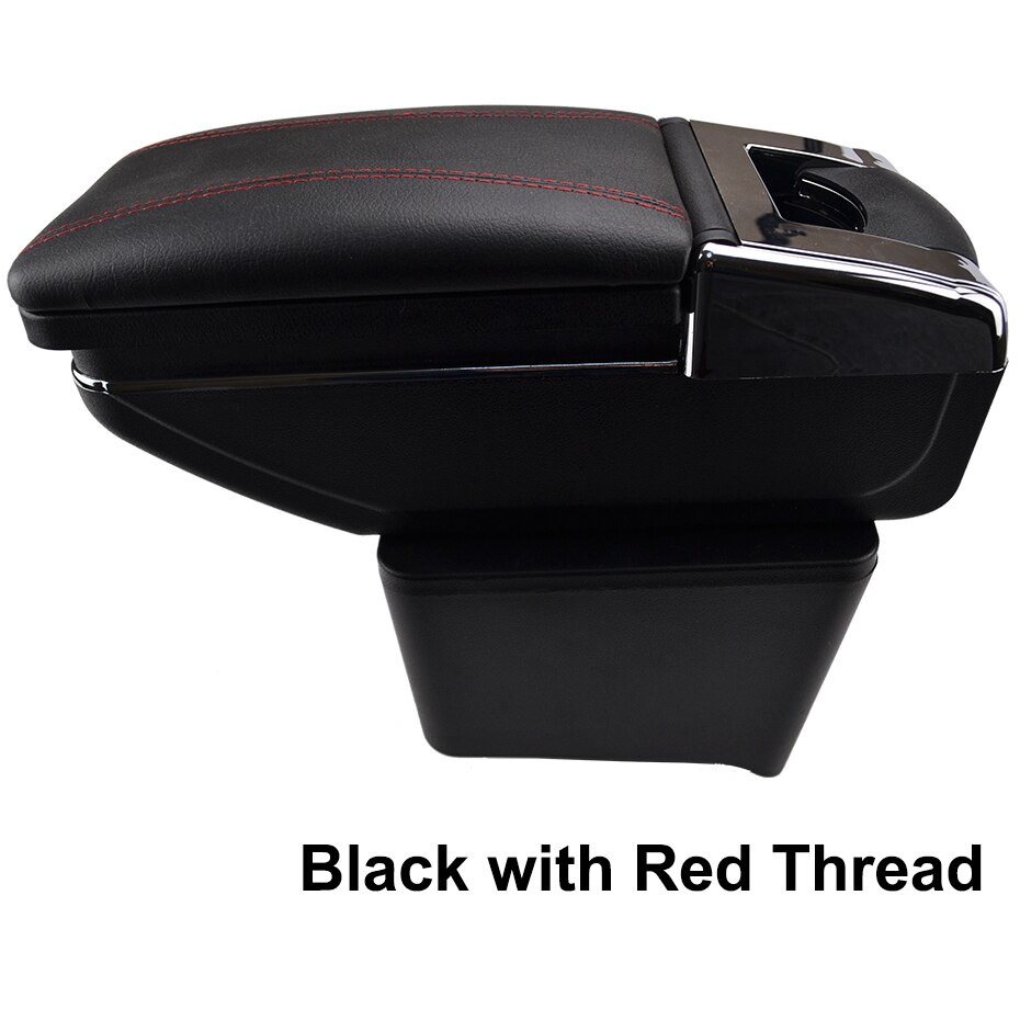 Arm Rest Rotatable For VW Polo Mk4 2002 Polo Vivo - Center Centre Console Storage Box Armrest 2003 2004 2005 2006 2007: Red Thread