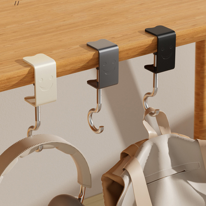 1/2 st justerbara skrivbordskrok utan håltagning kontorsbordskrok hängande väska student ryggsäck hörlurskrok