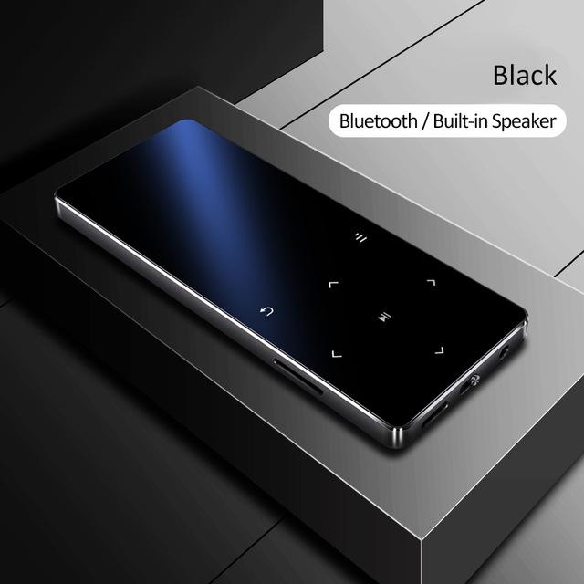 MP4 player con Bluetooth 4GB 8GB 16GB lettore musicale con la chiave di tocco fm radio video giochi E-Book hifi lettore MP4 walkman: Black / 4GB With Bluetooth