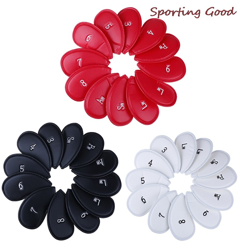 Head Covers Protector Games Sets Accessories Iron Club PU 12pcs/set Golf Exquisite