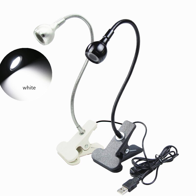 3W Flexible Book Light LED Universal USB Power Clip Holder Desk Night Lamp Bed Reading Table for the Study Room Bedroom Living