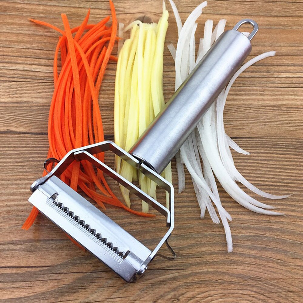 Roestvrijstalen 2 in groenterasp julienne-instrument aardappelschiller groente 1 fruitschiller keukenbenodigdheden