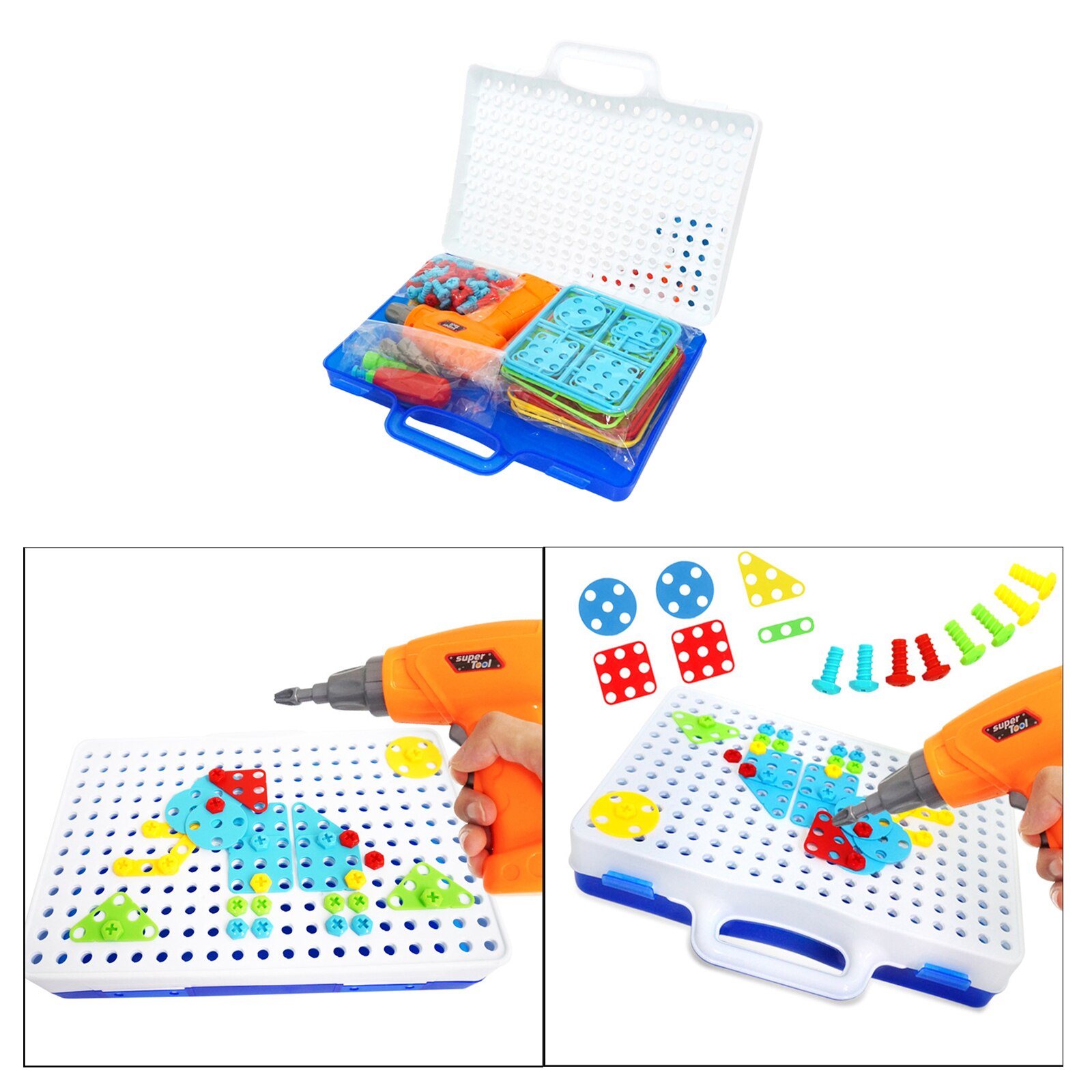 Engineering Toys Electric Drill Puzzle Toys & Button Art DIY Kit