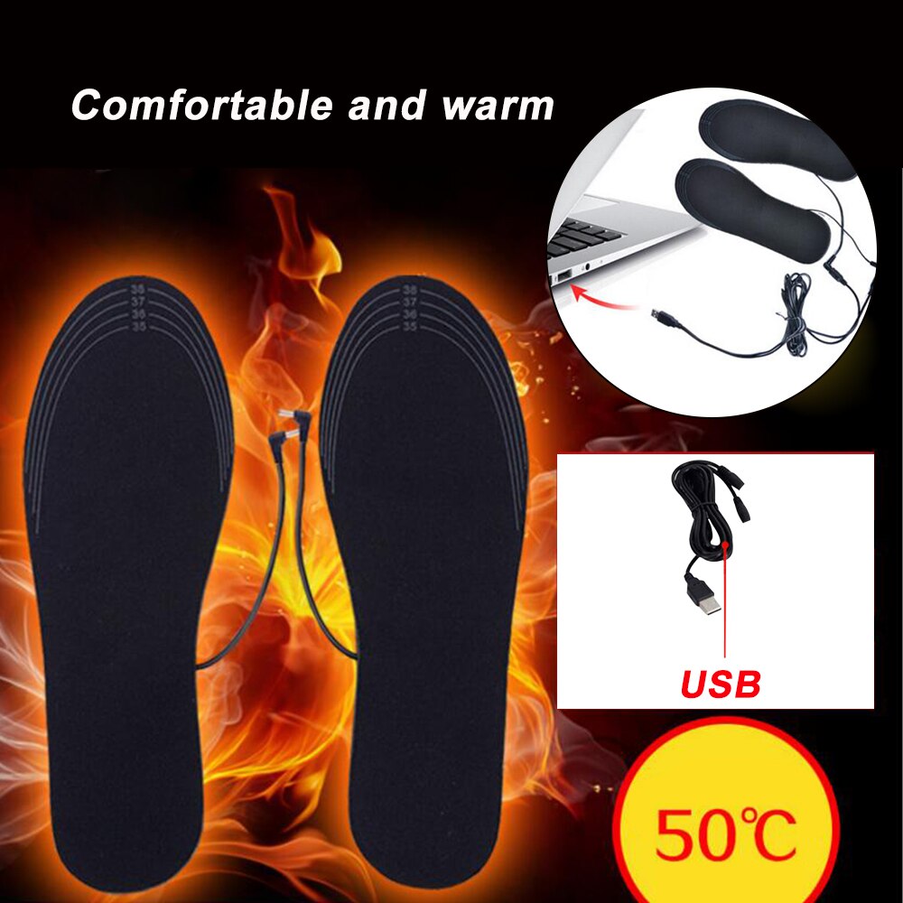 Tee itse leikattavat lämmitetyt kengät pohjalliset usb sähköinen talvi jalkojen lämmitin vapaa koko sukkalämmitin pohjalliset miehille naiset poika tyttö 3