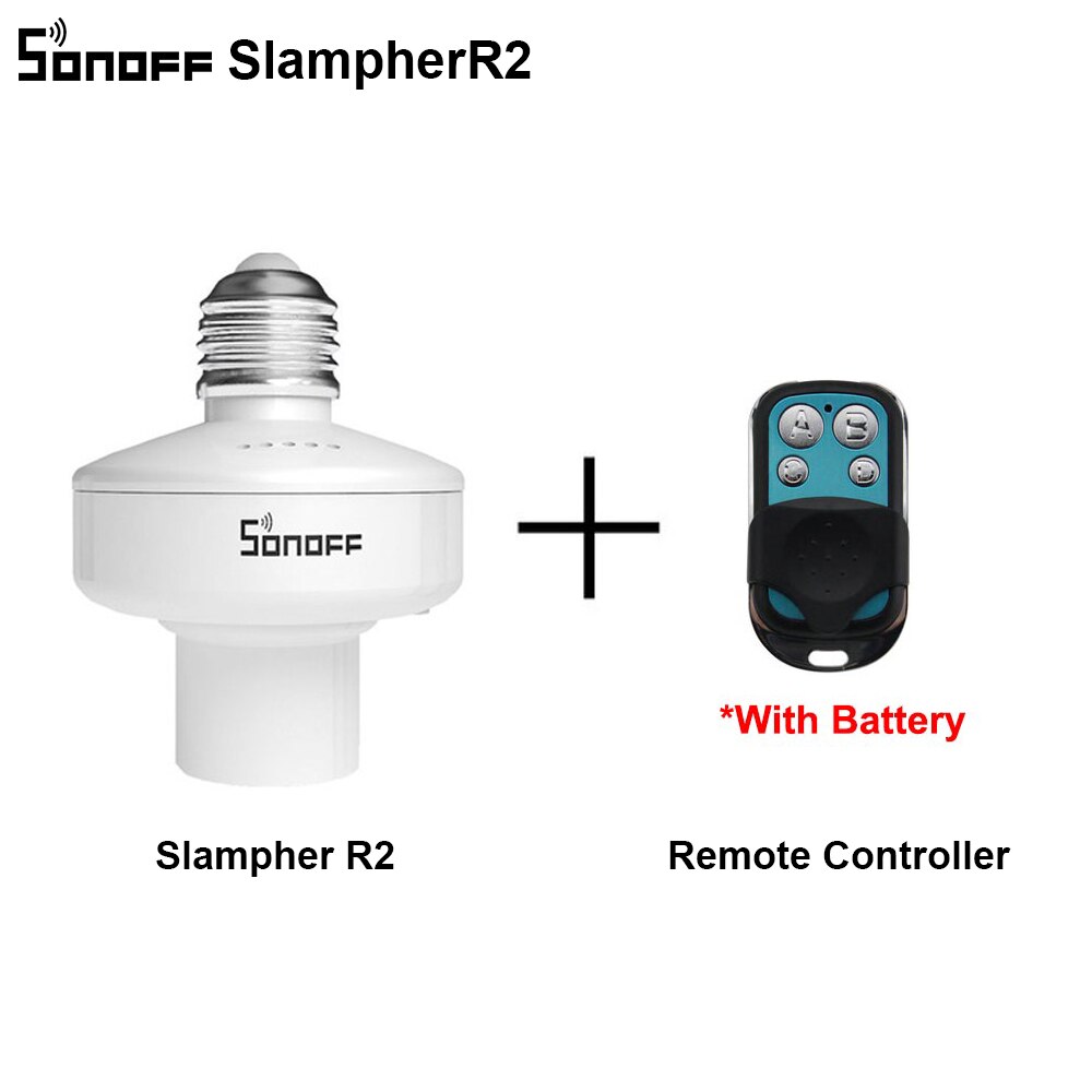 SONOFF SlampherR2 E27 Intelligente Wifi Licht Lampe Birne Halfter 433MHz RF/e-WeLink APP/Stimme Fernbedienung Kontrolle Clever Heimat Birne Halfter: SlampherR2 mit RC