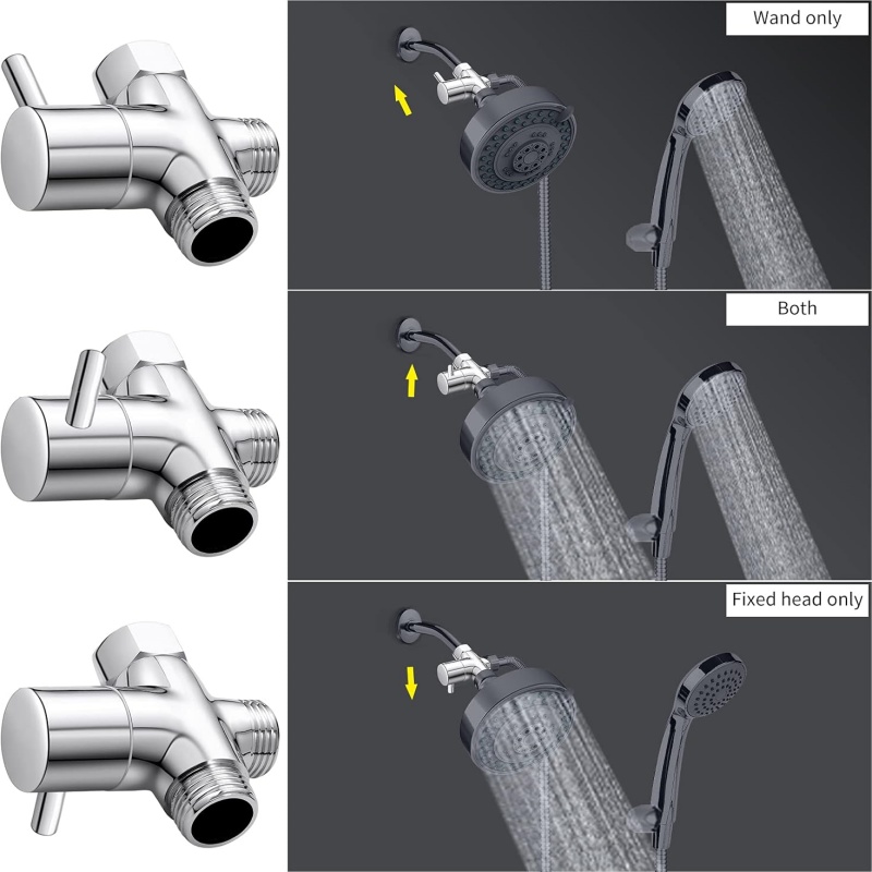 T-adapter Messing/ABS 3-wegklep Gootsteenaccessoires voor omstelling Bad Toilet Bidet Sproeier Douchekop Converter Keukenapparatuur