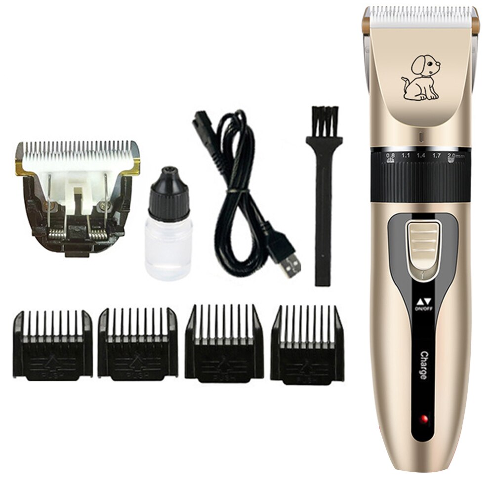 Dog Clippers Grooming Kit Electric Pet Clippers Low Noise Rechargeable Cordless Pet Hair Trimmer for Dogs Cats: 2