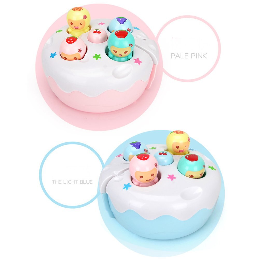 Handheld Schlag-a-Maulwurf Spiel Maschine Elektrische Hamster Baby Spielzeug Klang Licht Obst Kuchen Klopfen Hamster Musik Spiel pädagogisches Spielzeug