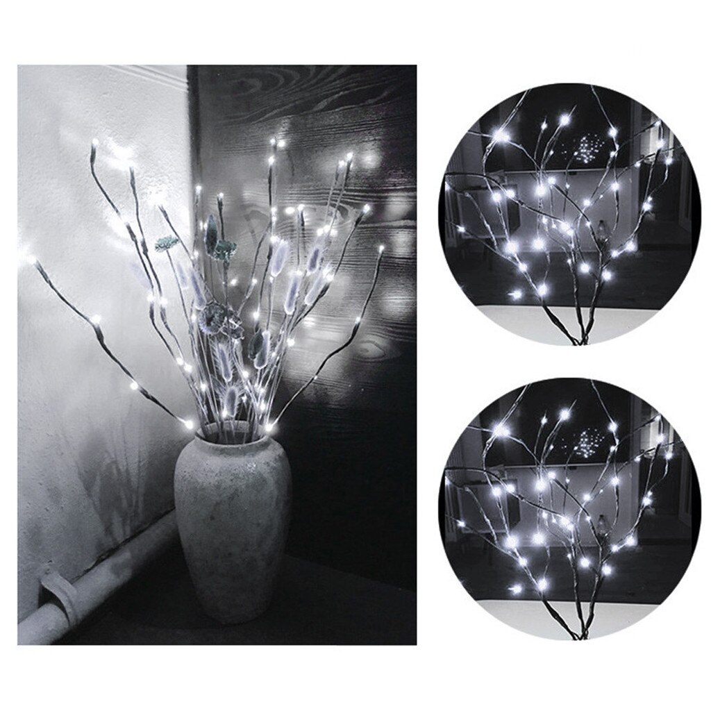 Led Willow Tak Lamp Kerst Vaas Bloemen Lichten 20 Lampen Thuis Party Garden Decor Desktop Bloem Decoratie Lichten Ls #25: White 