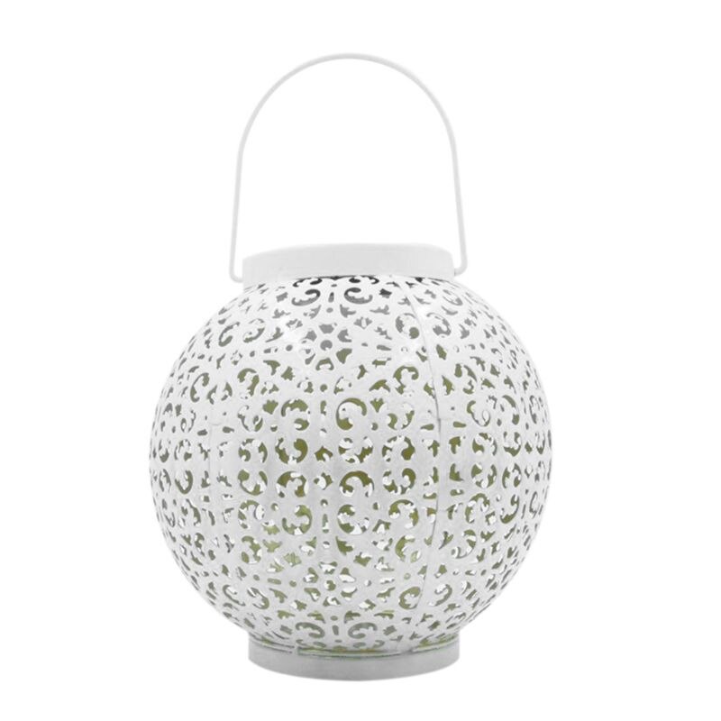 Garten Solar- Hohl Licht Hängen Schatten Laterne LED Wasserdichte draussen Hof Terrasse Lampe Dekoration: weiß