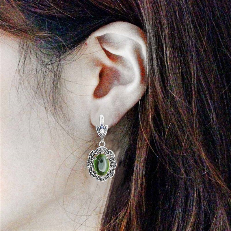 transparent Grün Kristall Halskette Ohrringe Schmuck-einstellen Strass Jahrgang suchen Schmuck Für Frauen TS405
