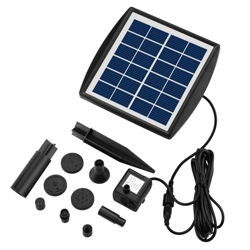 2w 200l/ t solfontene hage vannfontene basseng demning dekorasjon solcellepanel drevet fontene vannpumpe hage dekorasjon