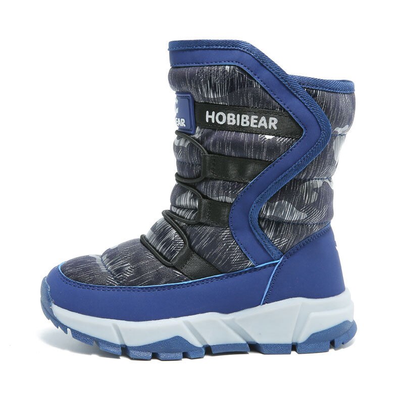ULKNN Winter Shoes For Kids Boots Children Shoes Snow Boys Girls Boots Platform Anti-slippery Warm Inside Plush Waterproof: Blue / 3.5