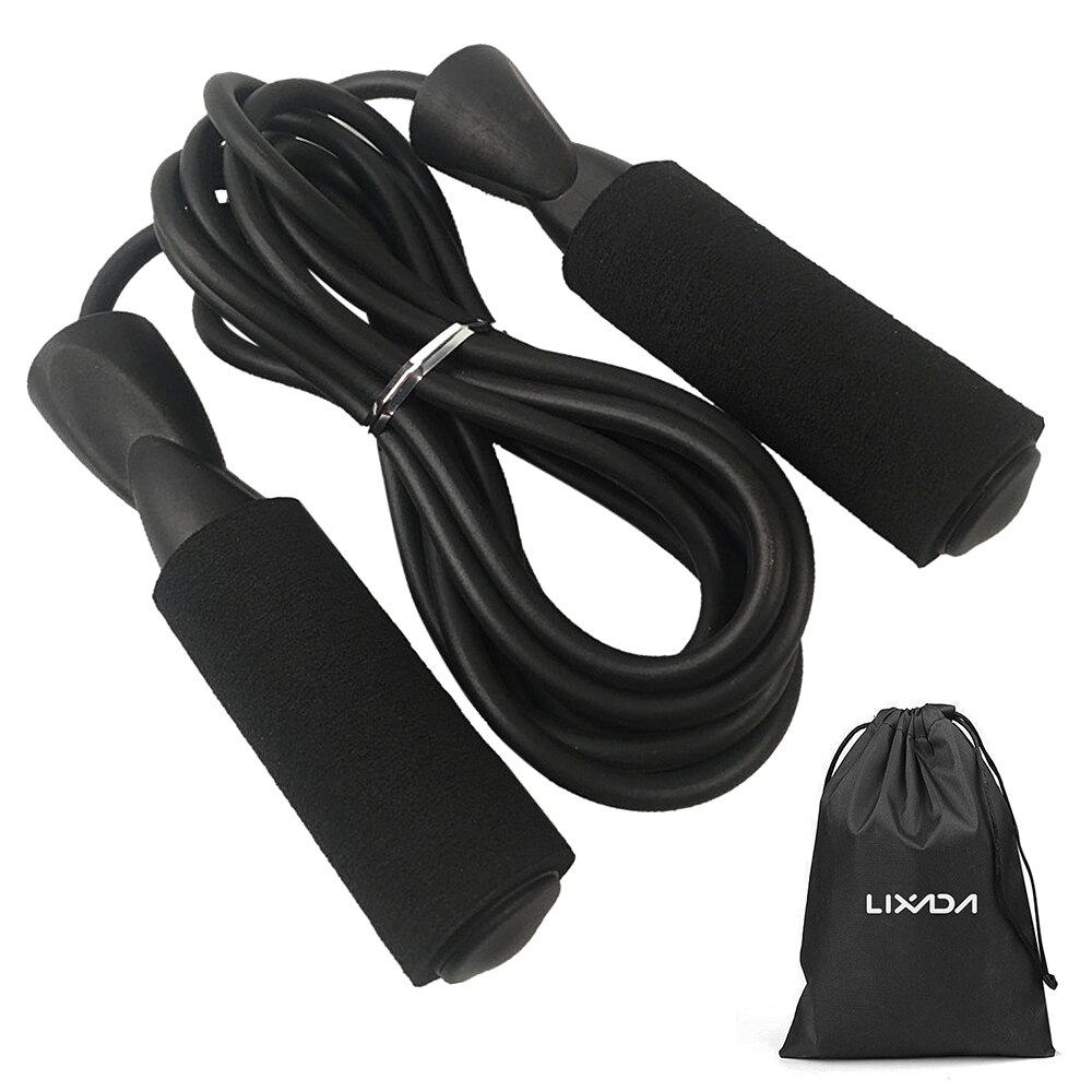 Adjustable Jump Rope Fitness Jumping Skipping Rope Crossfit Corde A Sauter Comba Soft Handles Exercise Workouts: with bag
