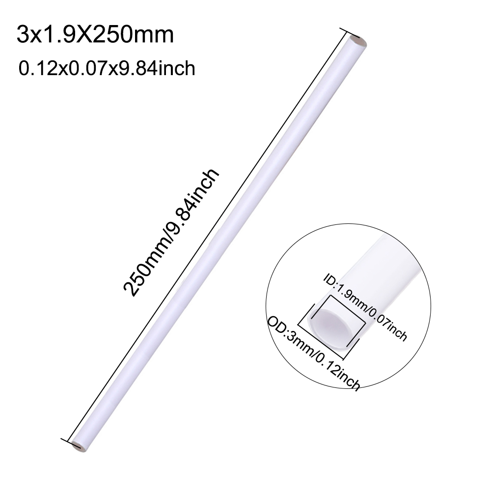 20 piezas ~ 5 uds tubo redondo ABS tubo hueco de plástico diámetro 3mm/4mm/5mm/6mm/8mm/10mmDIY Material de mesa de arena hecho a mano modelo de construcción: Blanco / 20 cm