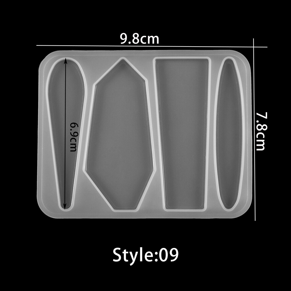 Multi-style szpilka Barrette silikonowe formy przezroczyste do włosów klipy żywica epoksydowa UV formy do DIY tworzenia biżuterii akcesoria do włosów: Style 09