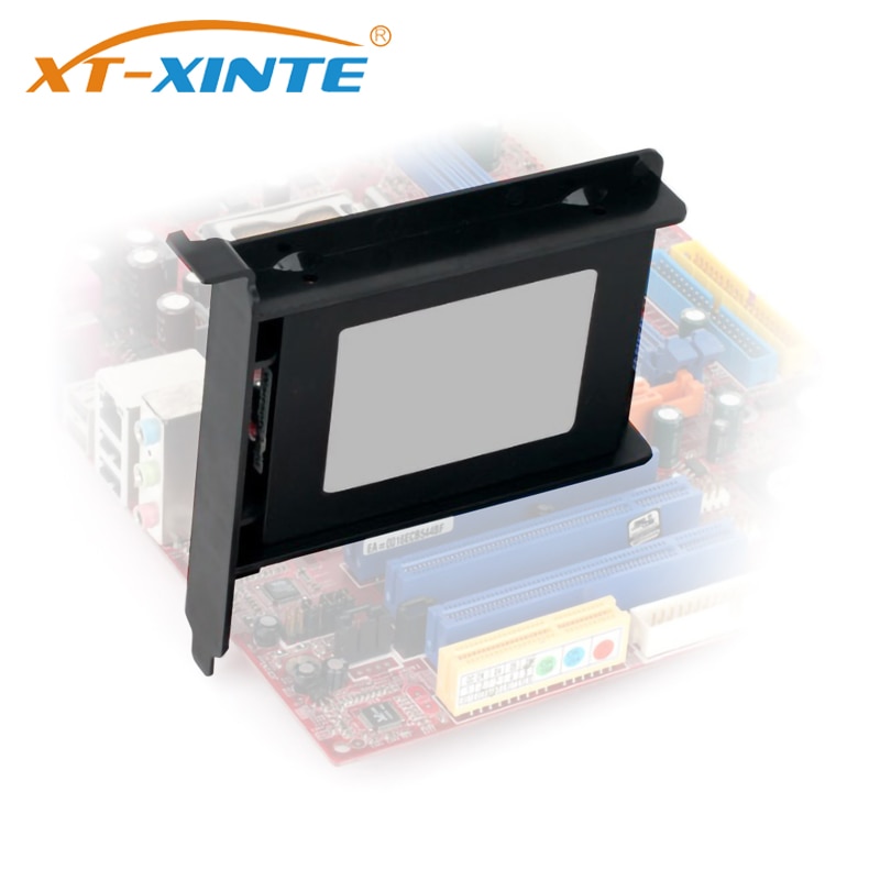 XT-XINTE Plastic PCI Slot 2.5 Inch HDD/SSD Mounting Bracket Hard Drive Adapter Chassis Rear Bracket Hard Drive Holder