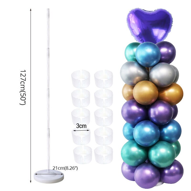 HUHULE Balloon Column Stand For Kids Adult Number Balloon Stand Wedding Arches Decoration Baby Shower For Digital Baloon Support: 1p balloon stand b
