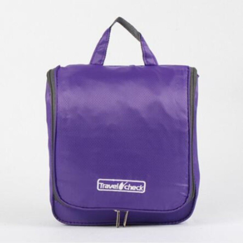 Accessoires de voyage sac cosmétique grande capacité toilette maquillage étanche paquet de bain poche suspendue rangement tri organisateur: Purple