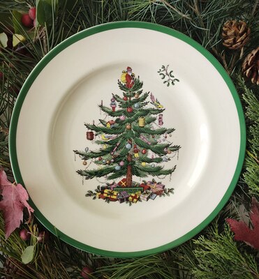 Nordic Salad Plate Christmas Ceramic Cute Noel Christmas Decoration Breakfast Dish Christmas Dinner Plates VVajilla Посуд: 27cmx2.5cm
