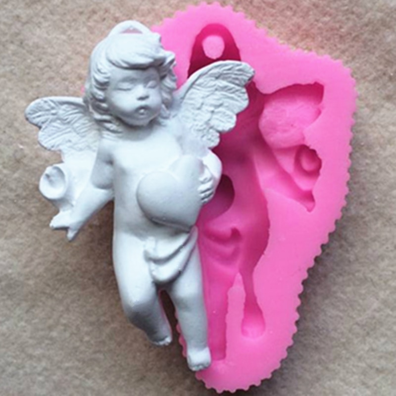 Angel boy silicone mold DIY aromatherapie gips hangend mould zelfgemaakte craft zeep siliconen mal