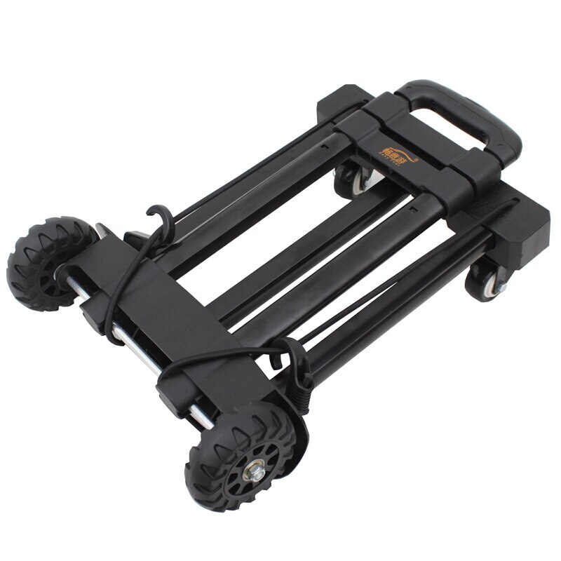 Portable Folding Hand Truck 360-degree Swivel Wheels Trolley Push Luggage Cart Foldable Dolly Equipment Carrier 120 Ibs Capacity