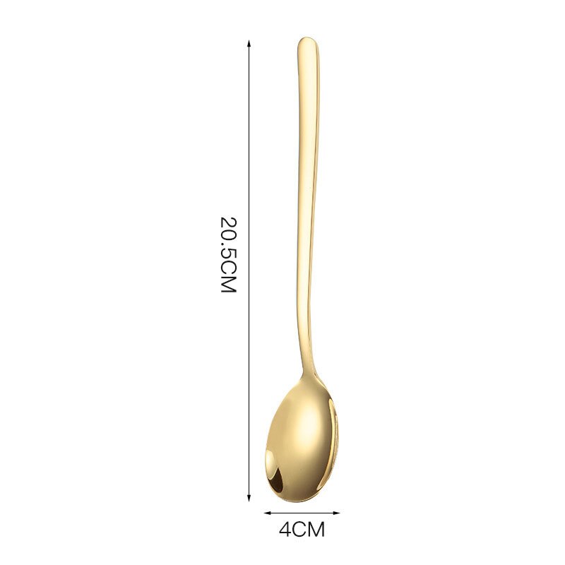 8.07 "Grote Rvs Opscheplepel Soep Openbare Lepel Verdikte Buffet Roeren Eetlepel Westerse Restaurant Ronde Lepels: Gold