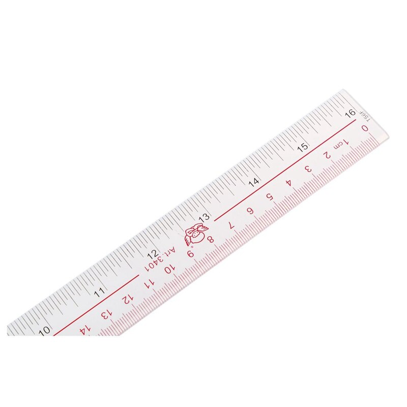 40cm 16 Inches Length Measure Clear Plastic Straight Edge Ruler