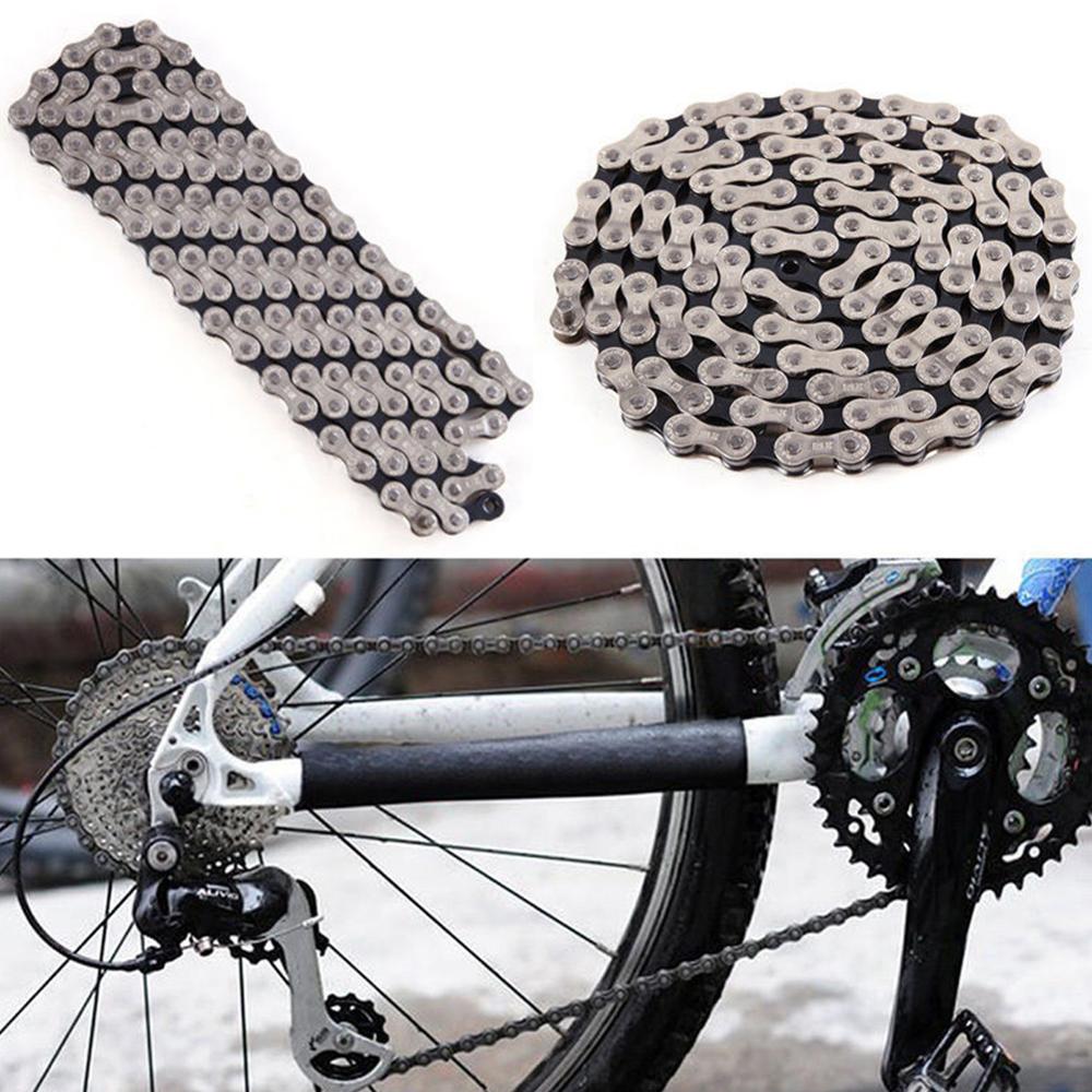 24 Speed Bicycle Chain Silver Half Hollow Bike Chain Mountain Road Bike Full Hollow Chains Ultralight Silver Wear-resisting
