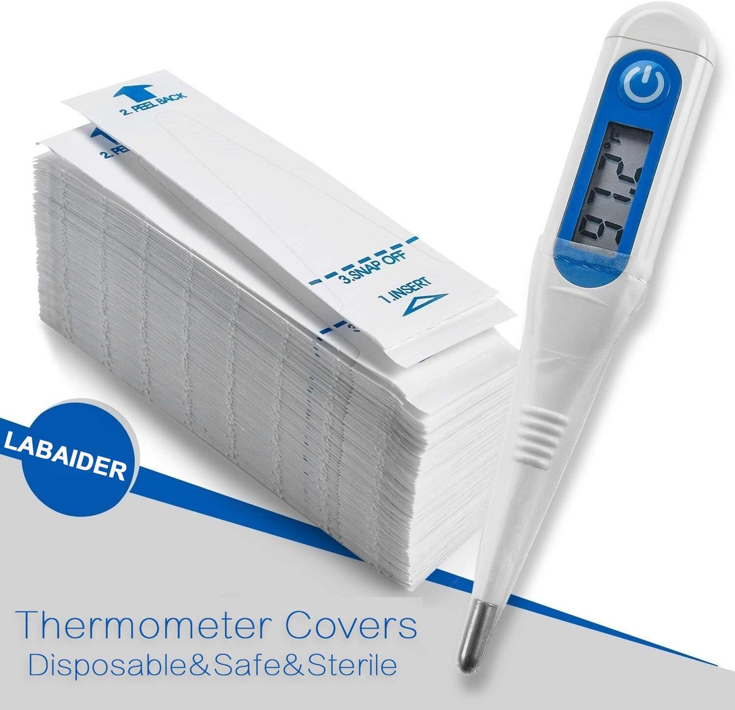 100pcs Digital Probe Covers Thermometer, Disposable Universal Electronic Thermometer Cover Sleeve (100PCS)