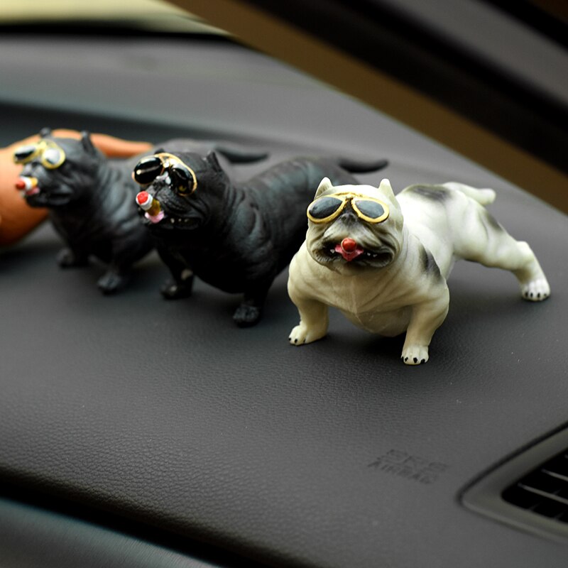 Auto Decoratie Accessoires Witte Hars Leuke Vivid Zwart Model Hond Ornamenten Erg Cool Geschikt Voor Diverse Modellen