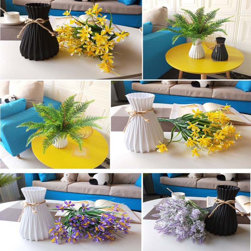 Plastic Vazen Woondecoratie Anti-Keramische Vazen Europese Bruiloft Moderne Decoraties Rotan-Achtige Onbreekbaar Creatieve Eenvoud